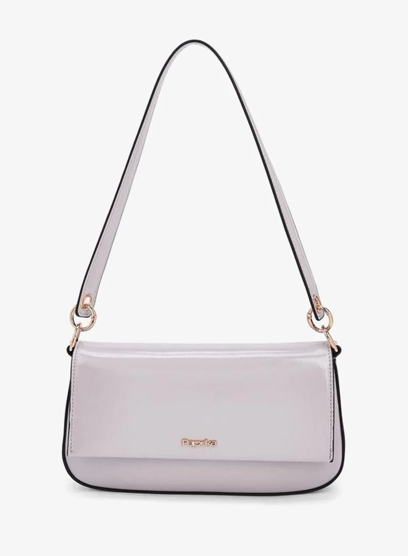 Paprika Solid Shoulder Bag With Top Handle