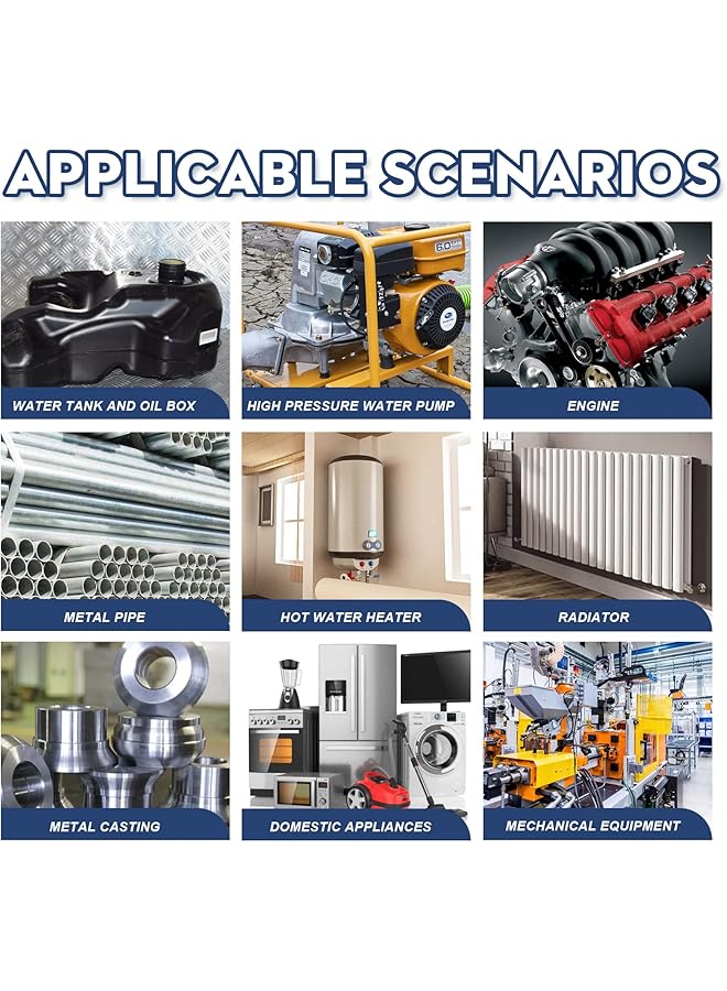 إيروريكس مجموعة أدوات إصلاح المعادن الصناعية المقاومة للحرارة ومواد اللحام البارد ومعجون إصلاح المعادن والقوارب والسيارات لإصلاح جميع الأسطح - Image 4