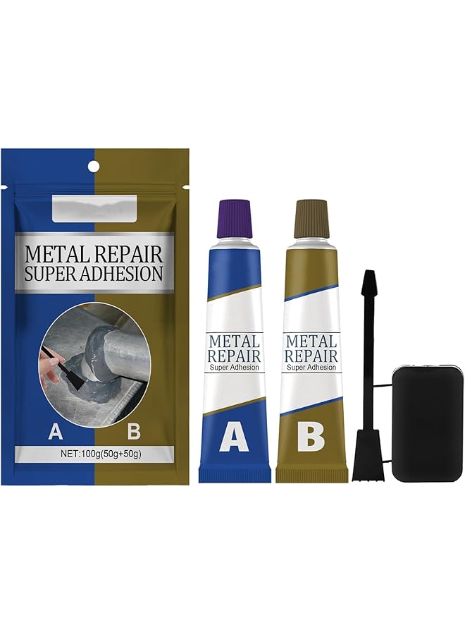 إيروريكس مجموعة أدوات إصلاح المعادن الصناعية المقاومة للحرارة ومواد اللحام البارد ومعجون إصلاح المعادن والقوارب والسيارات لإصلاح جميع الأسطح - Image 1