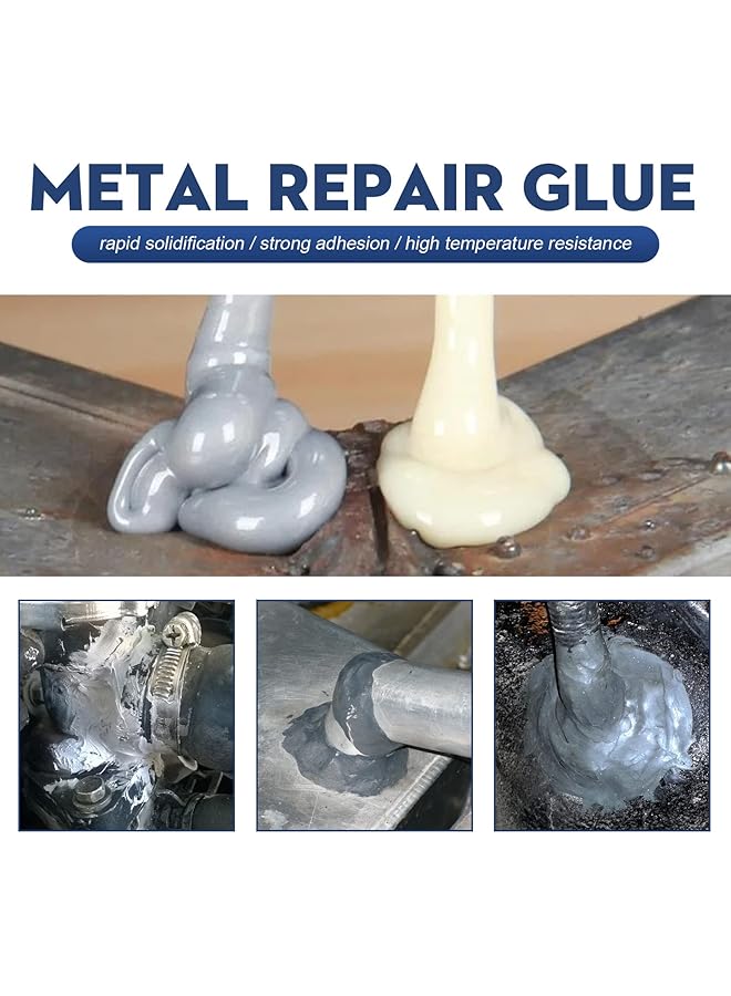 إيروريكس مجموعة أدوات إصلاح المعادن الصناعية المقاومة للحرارة ومواد اللحام البارد ومعجون إصلاح المعادن والقوارب والسيارات لإصلاح جميع الأسطح - Image 5