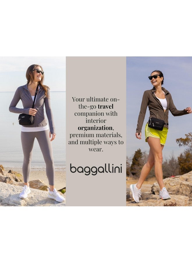 Baggallini unisex adult Triple Zip Bagg cross body handbags, Black, One Size US - Image 1