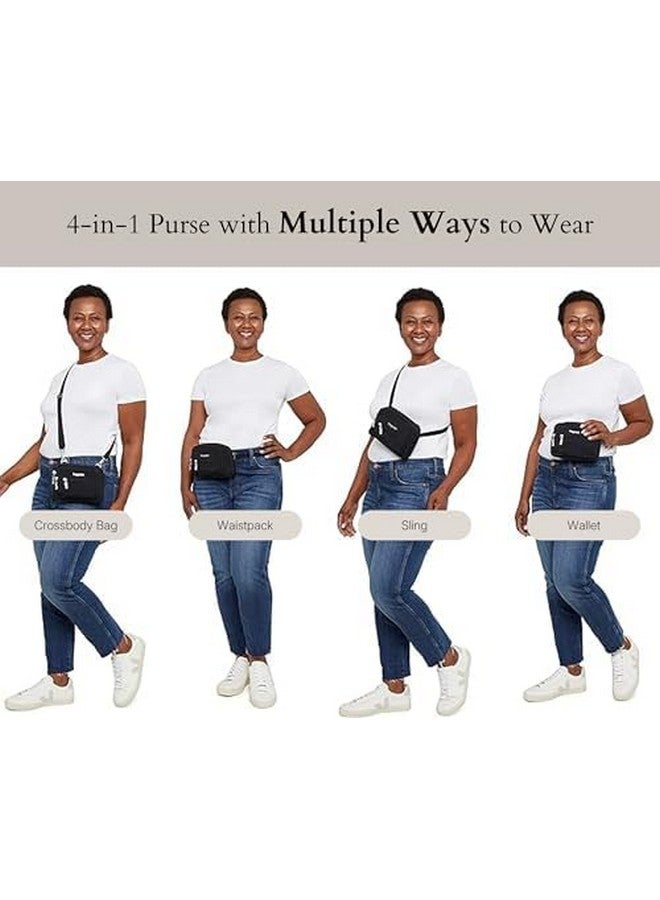 Baggallini unisex adult Triple Zip Bagg cross body handbags, Black, One Size US - Image 4