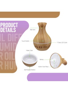 Generic hanso Mini Ultrasonic Atomizer USB Aroma Diffuser, Portable, Stylish Humidifier with LED Night Light, Perfect for Home, Office, Nursery, 200ml Capacity, Super Quiet Operation, 5V, 3W (Light Brown)  - Image 5