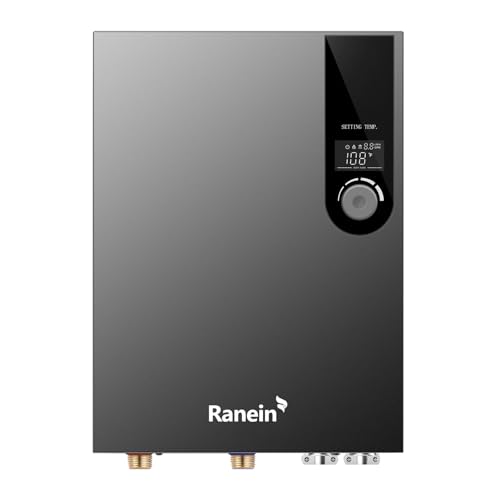 Ranein GEN II Ranein Tankless Water Heater Electric, 27kW 240V On Demand Instant Endless Water Heater with Temperature Display, Control Knob, Up to 6.5 GPM for Whole House Water - Image 1