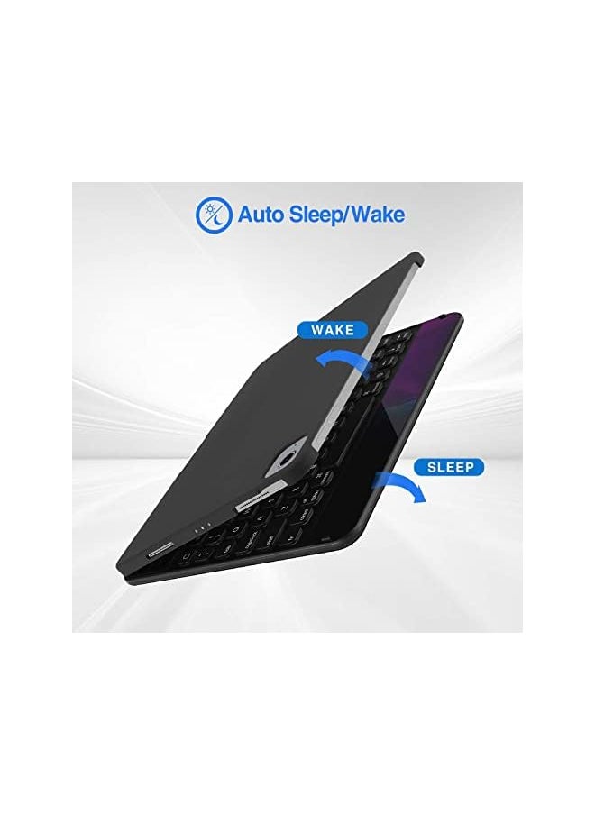 Procases - Keyboard Case for iPad Air 5th 4th Gen 10.9" 2022 2020/ iPad Pro 11" 2022 2021 2020 2018, Wireless Keyboard with 7 Colors Backlit, 360 Degree Rotation Protective Cover, Auto Sleep/Wake -Black - Image 1