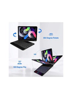 Procases Keyboard Case for iPad Air 5th 4th Gen 10.9" 2022 2020/ iPad Pro 11" 2022 2021 2020 2018, Wireless Keyboard with 7 Colors Backlit, 360 Degree Rotation Protective Cover, Auto Sleep/Wake -Black  - Image 2