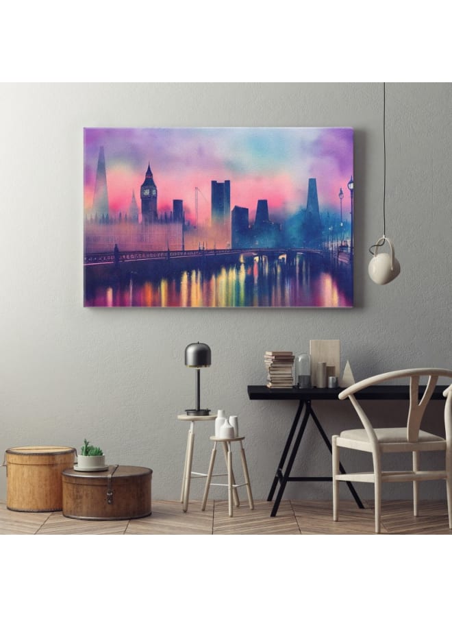 Home Gallery Big ben houses parliament night london Printed canvas wall art 120x80 - Image 3