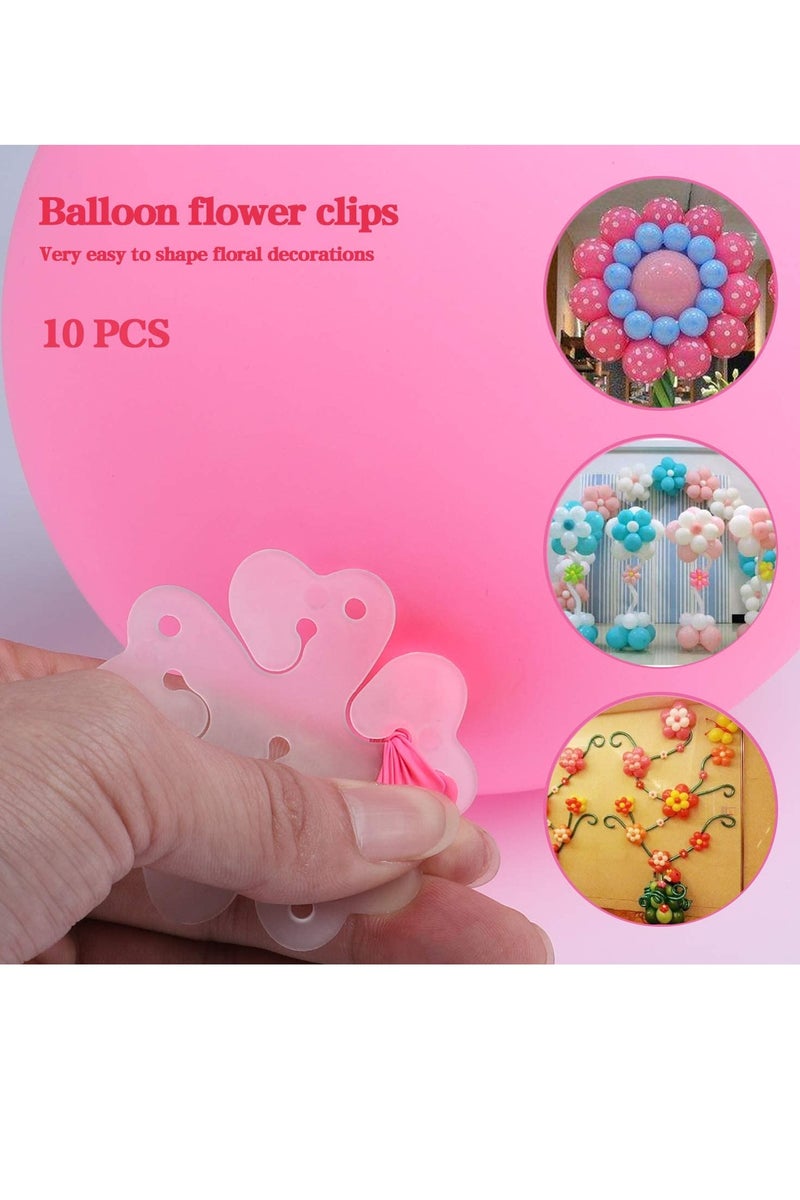 PAMEER Party Balloon Accessories, Balloon Flower Clips, Balloon Arch Chain, Zip Tie, Balloon Tying Tools, Hooks, Glue Dot Strips for Birthday Party Decor - Image 3