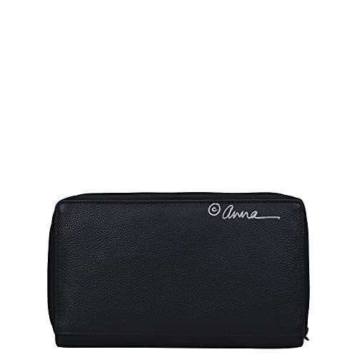 Anna by Anuschka Hand Painted Womens Genuine Leather Zip Around Jewelry Case Peace And Love - Image 3