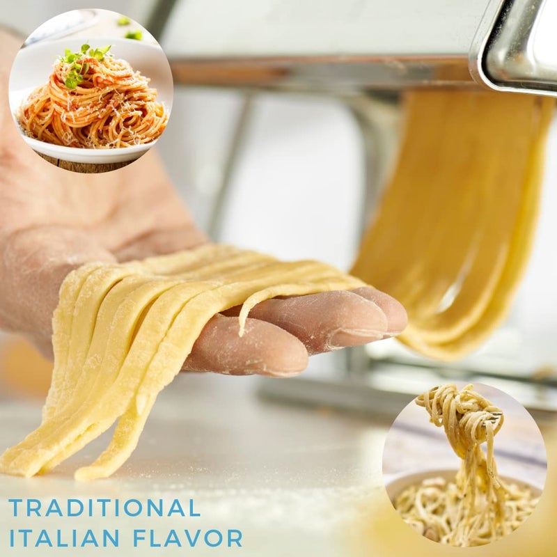 CucinaPro CucinaPro Pasta Maker Accessory Set- 5 Different Cutter Attachments - Compatible w Atlas Pasta Machine - Cook Homemade Italian Noodles, Spaghetti, Fettuccini, Angel Hair, or Raviolis- Kitchen Gift  - Image 3
