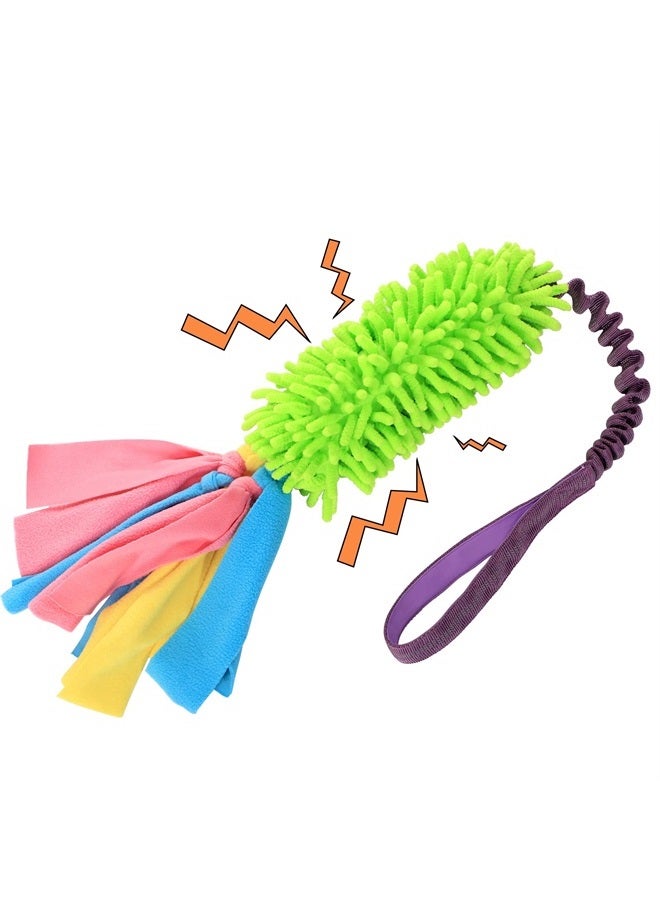 SCHITEC Dog Tug Toy, Bungee Tug of War Rope Toys with Squeaky Sound for Small Medium Large Dogs, Puppy Training Pull Toy for Exercise & Interactive Play Games - Image 1