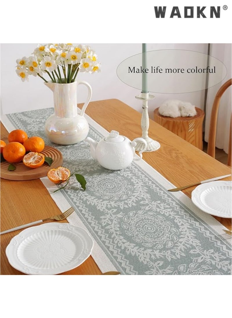 WAOKN Table Runner,Table Runners 72 Inches Long,Boho Table Runner and Farmhouse Table Runner Suitable for Room Decorations, Dining Room Dining and Wedding Parties  - Image 2