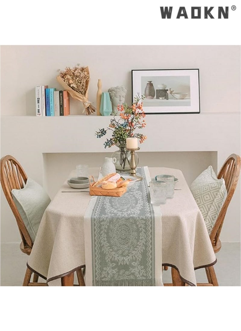 WAOKN Table Runner,Table Runners 72 Inches Long,Boho Table Runner and Farmhouse Table Runner Suitable for Room Decorations, Dining Room Dining and Wedding Parties  - Image 4