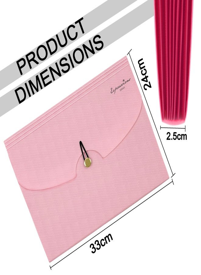 NISUN 7 Pocket Expanding File Folder, Accordion File Organizer with Labels, Letter Size Folders for Documents, Portable Filing Folder for School Home Office (Pink) - Image 2