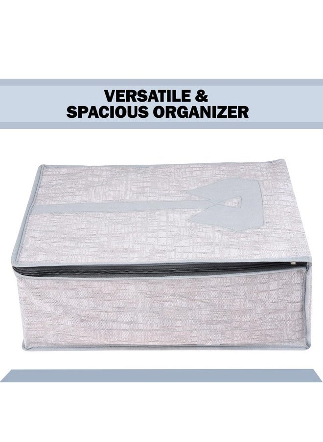 Kuber Industries Shirt Cover | Shirt Storage Organizer | Foldable Shirt Cover | Wardrobe Organizer With Transparent Window | Jute Printed Shirt Bag | Pack Of 2 | Gray, 32 Cm, 16 Cm  - Image 5