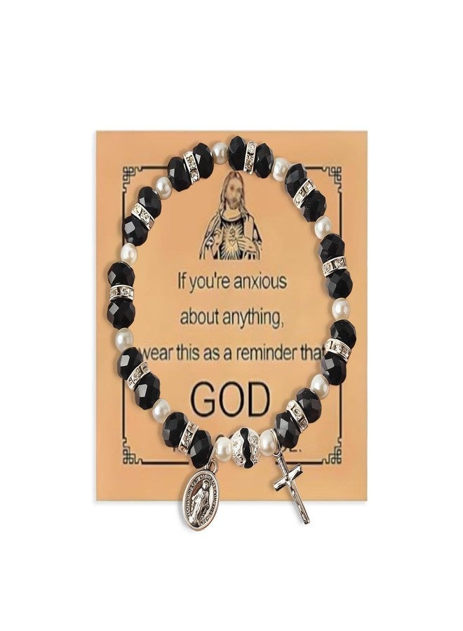 72ore God Is in Control Bracelet Rosary Bracelet for Women God Faith Bracelets Christian Jewelry Inspirational Gifts for Believers - Image 1