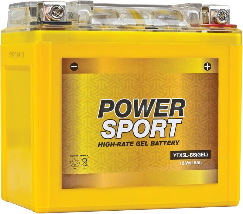 ExpertPower YTX5L-BS VRLA GEL Battery Replacement (5Ah, 12V, Sealed) Maintenance Free Battery - Image 1