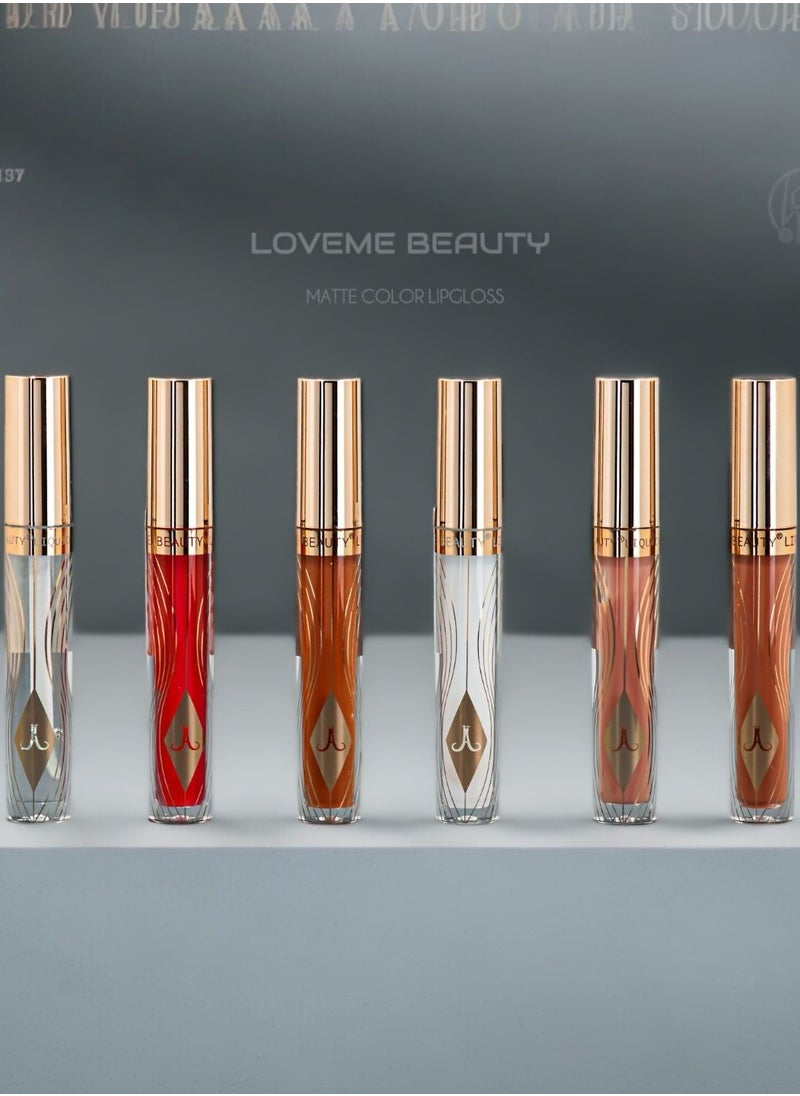LOVEME BEAUTY Matte Color Lip Gloss 6pcs  - Image 2