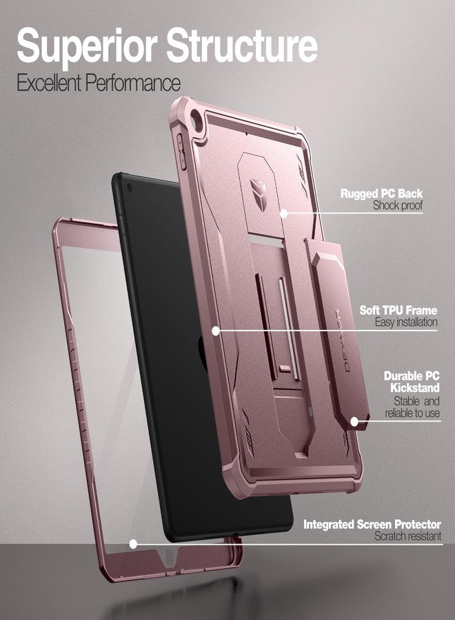 DEXNOR Case for iPad 7/8/9th Generation (2019/2020/2021 Release), 360 Protective full body Case with Built-in Screen Protector Bumper Case for iPad 10.2 inch(7/8/9th) - Pink - Image 3