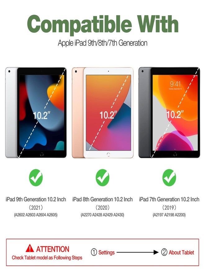 DEXNOR Case for iPad 7/8/9th Generation (2019/2020/2021 Release), 360 Protective full body Case with Built-in Screen Protector Bumper Case for iPad 10.2 inch(7/8/9th) - Pink - Image 2