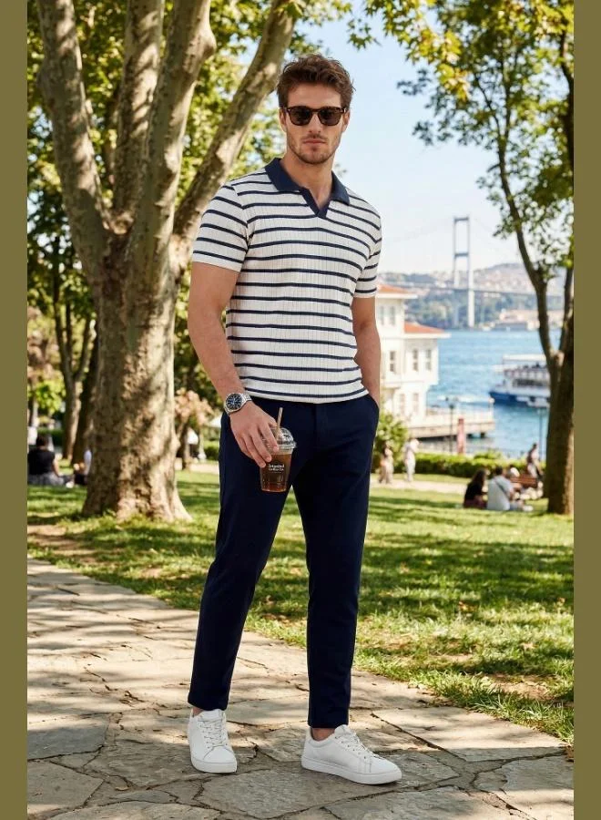 Buratti Slim Fit Regular Waist Tapered Leg Trousers Men's Pants 6843654