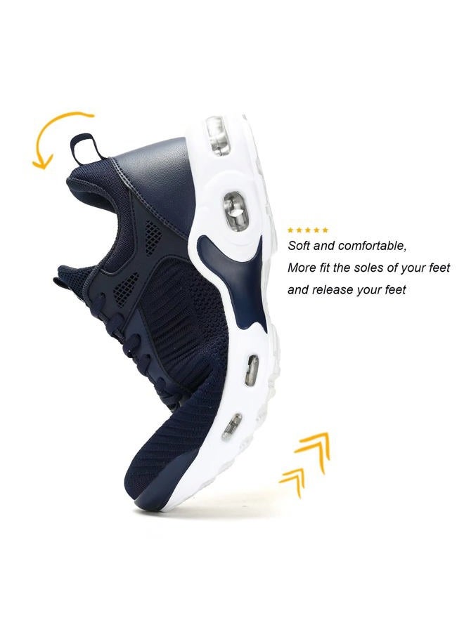 Socviis Men's Fashion Sneaker Non Slip Air Running Shoes for Men Athletics Sport Trainer Tennis Basketball Shoes, Dark Blue, 11 - Image 4