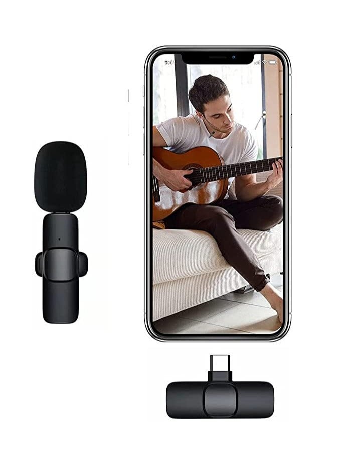ELTRAZONE Wireless Lavalier Microphone for Type-C, Plug & Play Mini Mic for Android live broadcast gaming Video Recording - Image 1