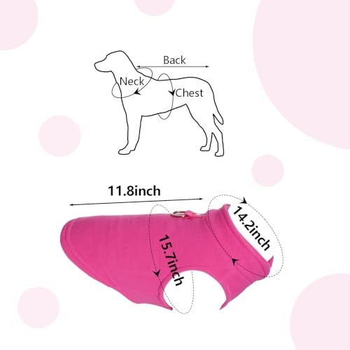 Sucrain Dog Fleece Vest Soft Pet Jacket with Leash O-Ring Winter Warm Pet Pullover Coat for Small Dog (Hot Pink, Medium) - Image 2
