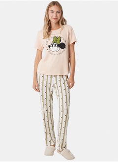 women'secret Minnie Long Pajamas With Short Sleeves  - Image 1