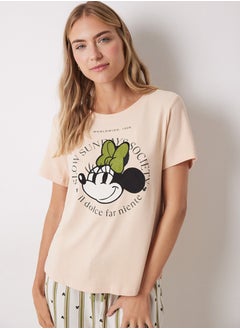 women'secret Minnie Long Pajamas With Short Sleeves  - Image 3