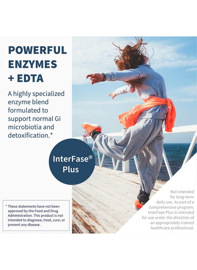Klaire Labs - Interfase Plus 'Antibiofilm' Enzyme Blend + Edta Gastrointestinal System Gut Flora Biofilm & Detox Support (120 Capsules) - Image 1