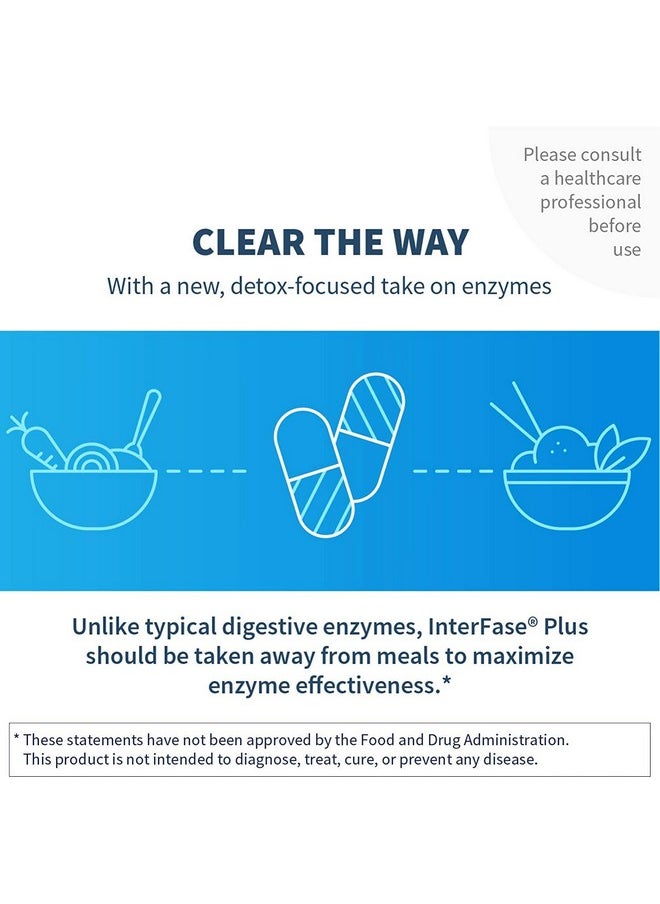 Klaire Labs - Interfase Plus 'Antibiofilm' Enzyme Blend + Edta Gastrointestinal System Gut Flora Biofilm & Detox Support (120 Capsules) - Image 1