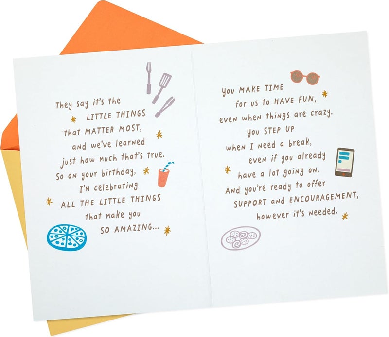 Hallmark Birthday Card for Husband - All the Little Things Are the Big Things - Image 2