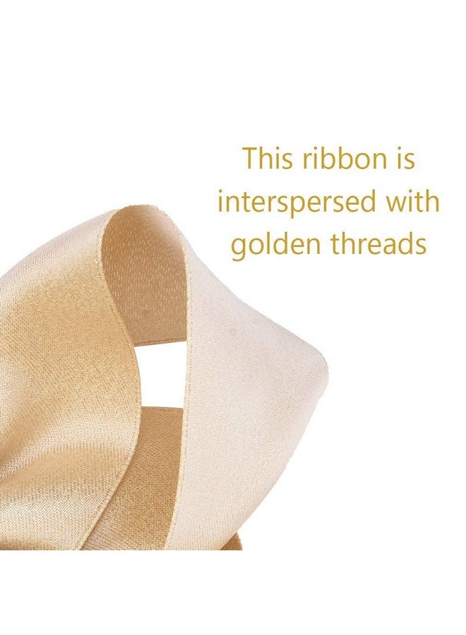 DEEKA DEEKA 2 PCS 6" Big Hand-made Shiny Glitter Ribbon Hair Bows Alligator Clips Hair Accessories for Little Teen Toddler Girls Kids Set of 2 -Light Gold - Image 4
