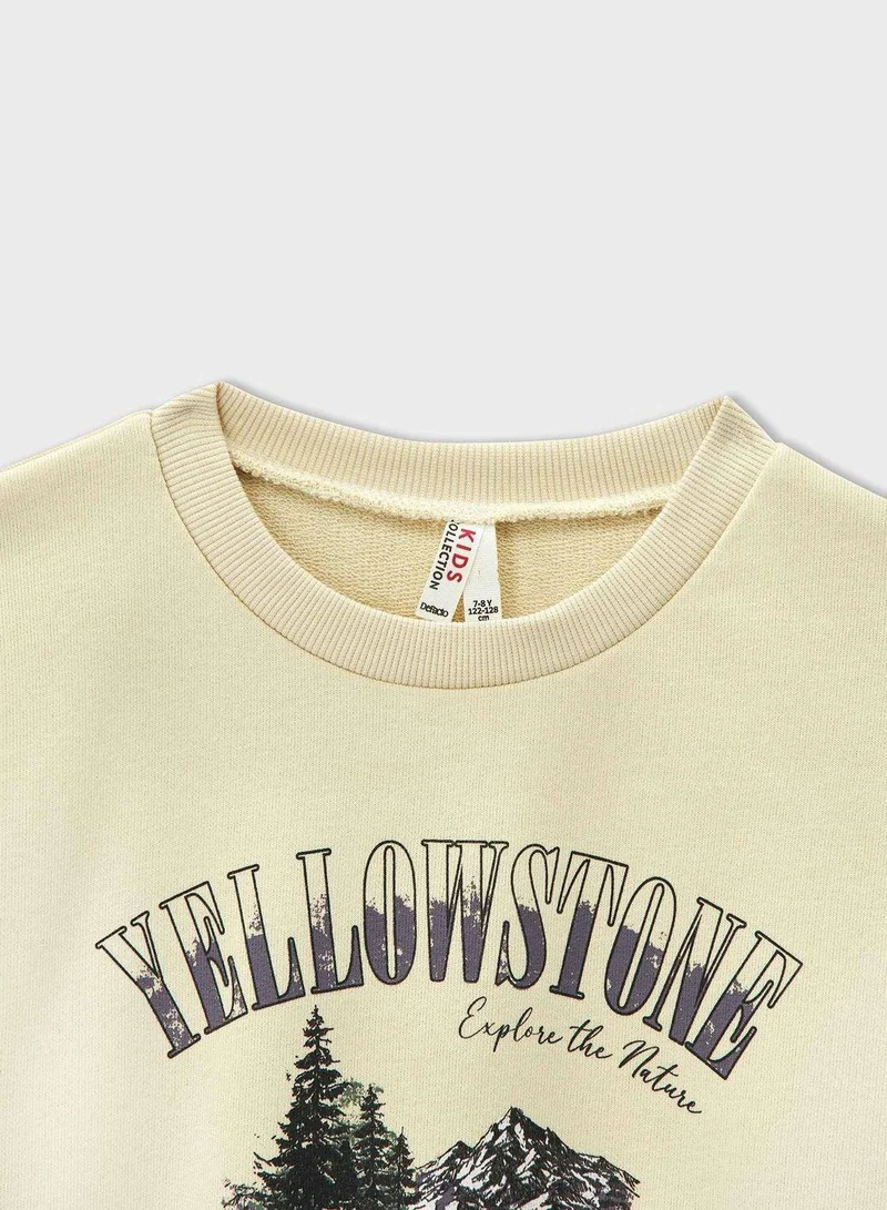 DeFacto Kids Graphic Sweatshirt