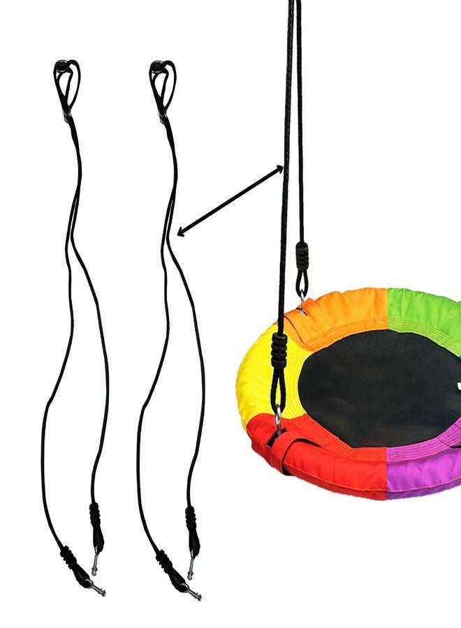 plzzree Saucer Swing Replacement Straps 1 Pair, Adjustable Length of 47-71 Inches, Load-Bearing Capacity of 550 lbs, Weather Resistant - Image 5