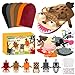 WATINC 6Pcs Hand Puppet Making Kit Art Craft Felt Sock Puppet Toys Creative DIY Make Your Own Pompoms Wiggle Googly Eyes Storytelling Role Play Party Supplies Gift for Girls Boys Woodland A - Image 2
