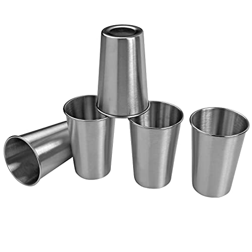 CAMBUY Stainless Steel Cups 18 oz Unbreakable and Reusable Drinking Cups Eco-Friendly Healthy Tumbler Set for Milk Juice and Water Dishwasher Safe (5Pcs) - Image 2