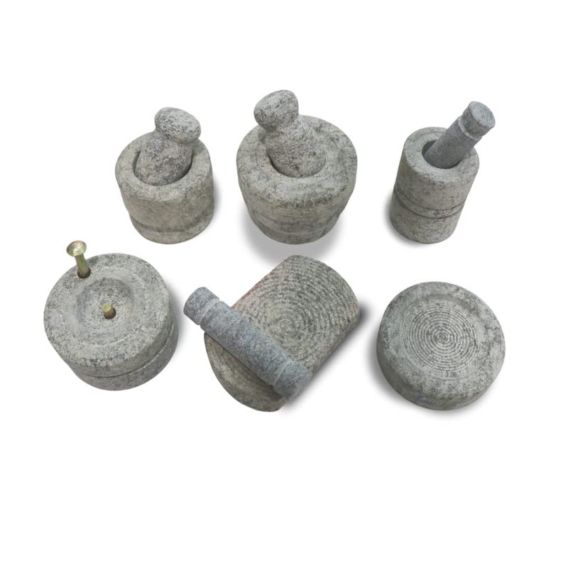Subaa Stone Miniature Set for Pooja or Kids ToysKarukal Natural Stone Miniature Stone Set Gruhapravesam Set - Image 1