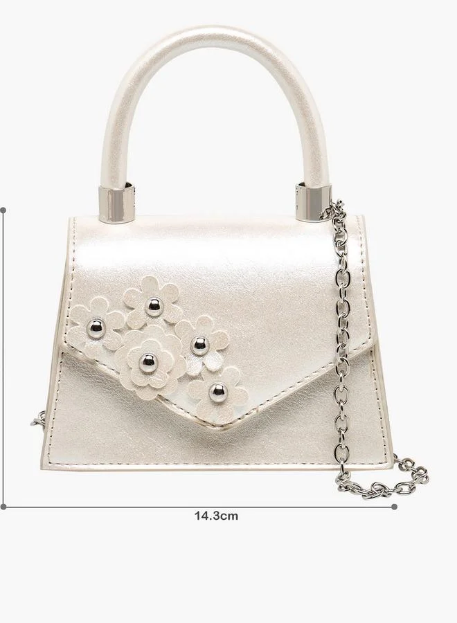Flora Bella By Shoexpress Flora Bella Floral Accent Crossbody Bag with Chain Strap Ramadan Collection