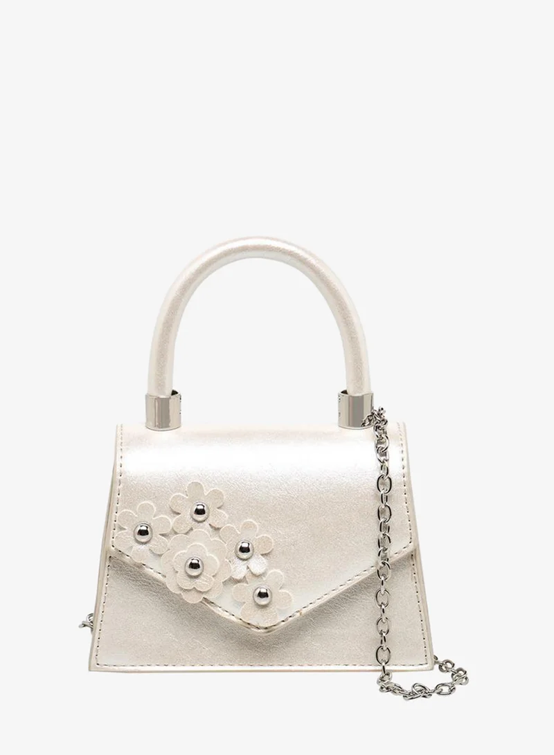 Flora Bella By Shoexpress Flora Bella Floral Accent Crossbody Bag with Chain Strap Ramadan Collection
