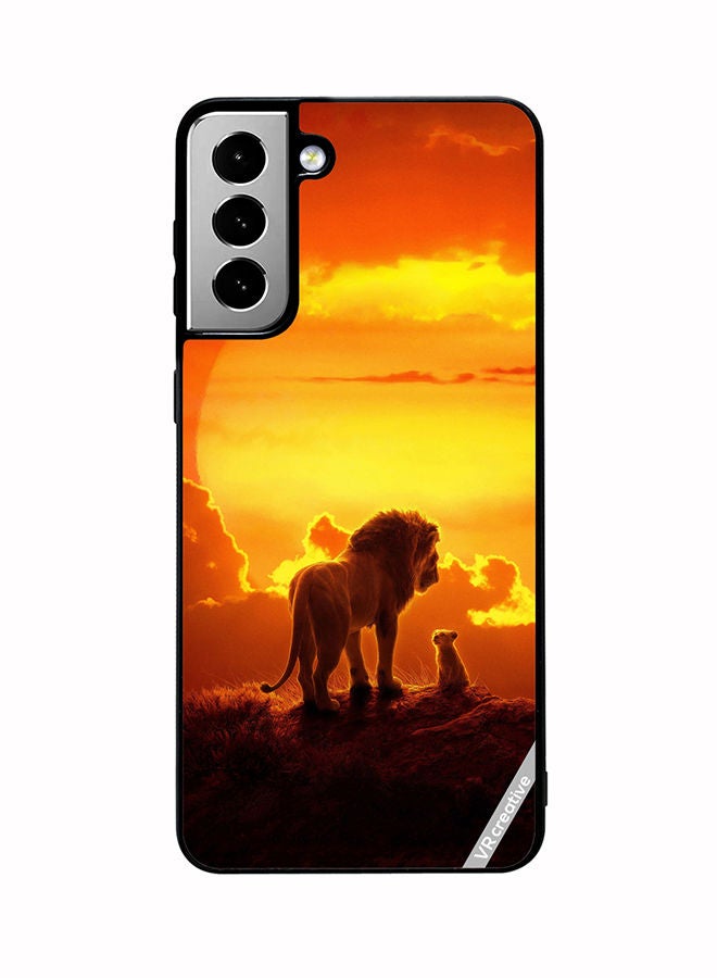 VR CREATIVE Protective Case Cover For Samsung Galaxy S21 FE 5G The Lion King Design Multicolour - Image 1