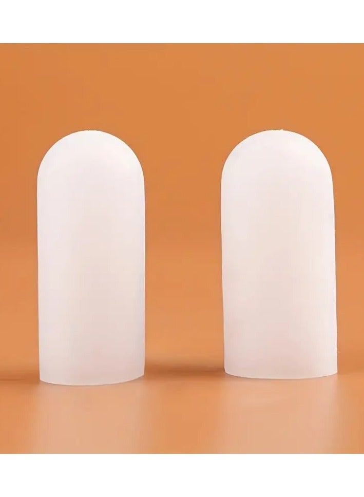 Ucanbe 2pcs Finger and Toe Silicone Protective Caps - Moisturizing and Non-Slip Locking Nail Guards - Fragrance-Free - Image 1