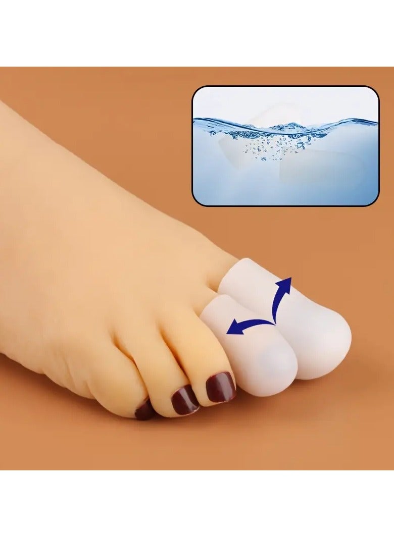 Ucanbe 2pcs Finger and Toe Silicone Protective Caps - Moisturizing and Non-Slip Locking Nail Guards - Fragrance-Free - Image 4
