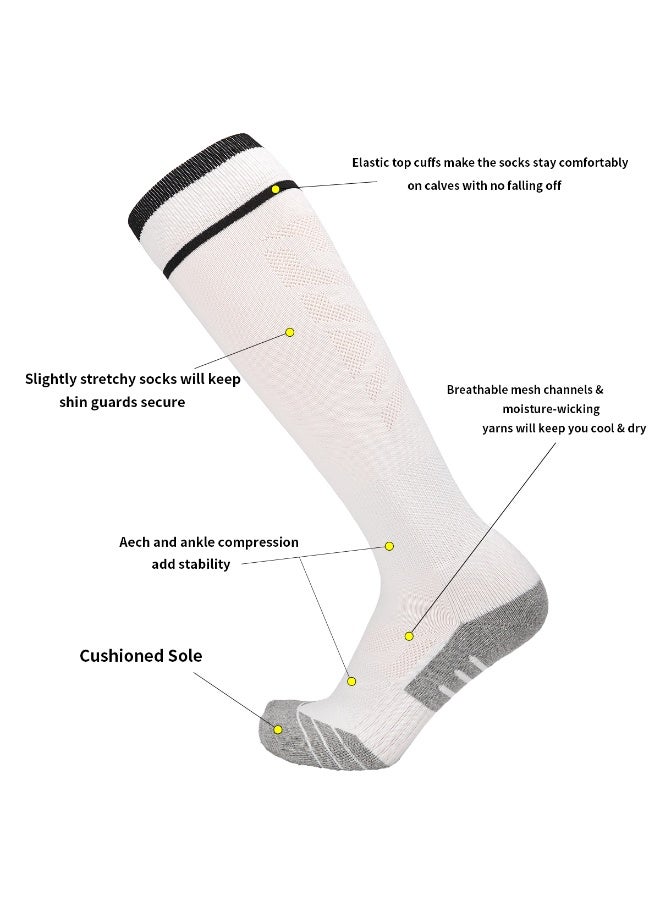 SKY WING Unisex Athletic Knee High Breathable Compression Solid Tube Soccer Football Sport Socks 1/2/3/4 Pairs for Youth Adult - Image 5