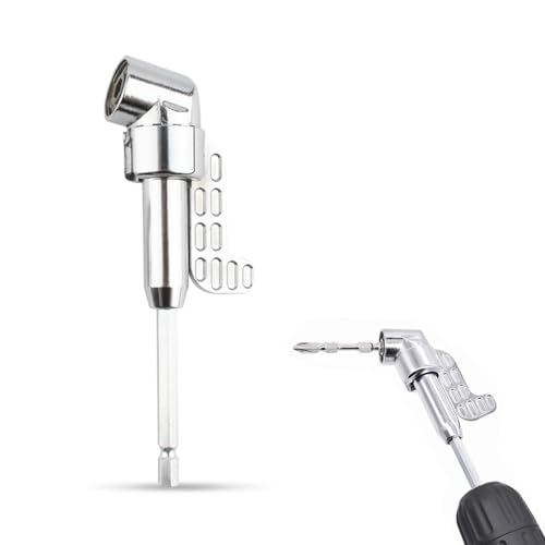 ANZAILALA Drill Machine Attachment Tools 105 Degree Right Angle Drill Drive 1/4 Inch Hex Shank Screwdriver Attachment (long) - Image 1