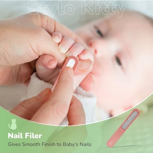 R for Rabbit Stylo Kitty New Born Baby 4 in1 Nail Grooming Kit for Baby Manicure Set with Kids Nail Cutter, Tweezer, Filer and Scissors (Peach) - Image 4