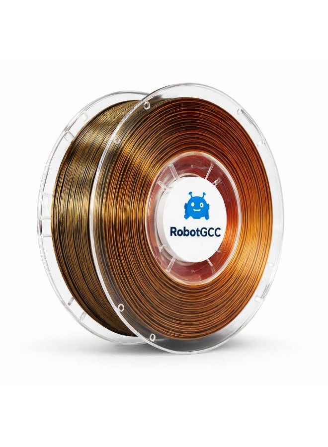 robotgcc PLA Silk Black Red Gold 3D Printer Filament 1.75mm Triple Color Silk PLA Printing Material Glossy Metallic Finish Smooth Extrusion Low Warping FDM Filament for Luxury Models Art Sculptures Decorative Prints and Creative Design - Image 2
