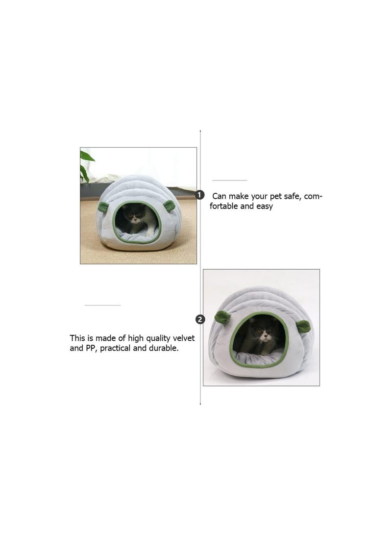GGOOT Plush Cat Cave Bed Tent: Warm Pet Tent Small Pet Winter Nest House Hut Cage Portable Sleeping Bag for Indoors Cats Puppy Small Animals - Image 3