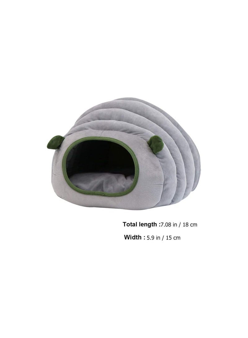 GGOOT Plush Cat Cave Bed Tent: Warm Pet Tent Small Pet Winter Nest House Hut Cage Portable Sleeping Bag for Indoors Cats Puppy Small Animals - Image 2